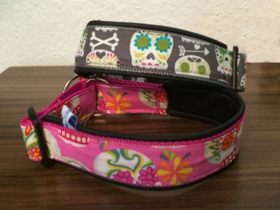 Halsband Mexican Skulls pink