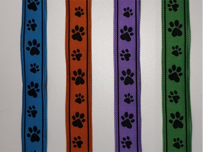 Halsband Pfoten blau